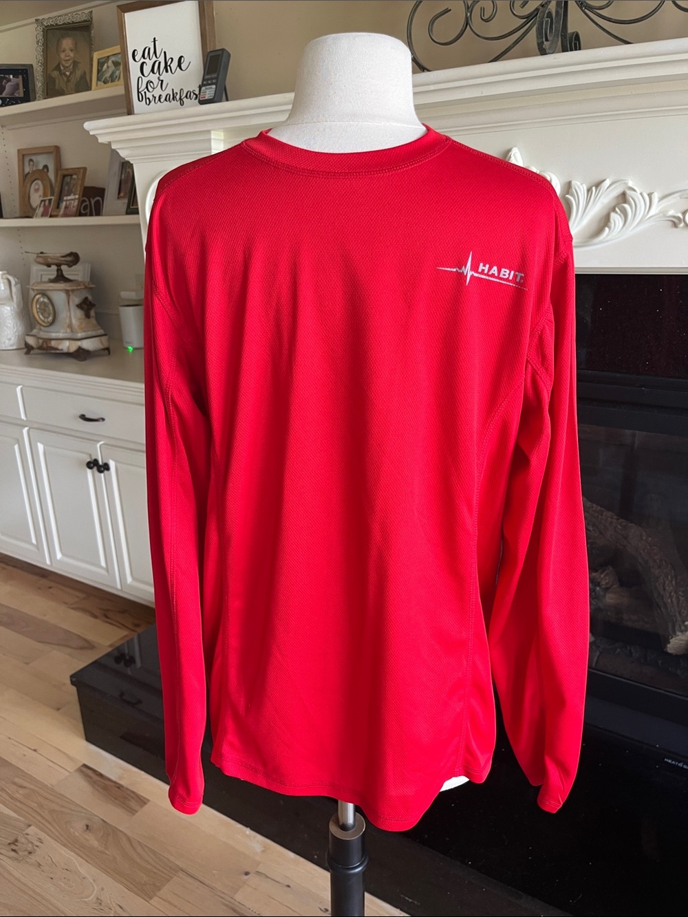 Habit Sun Protection Men's Long Sleeve Performance Shirt - Red